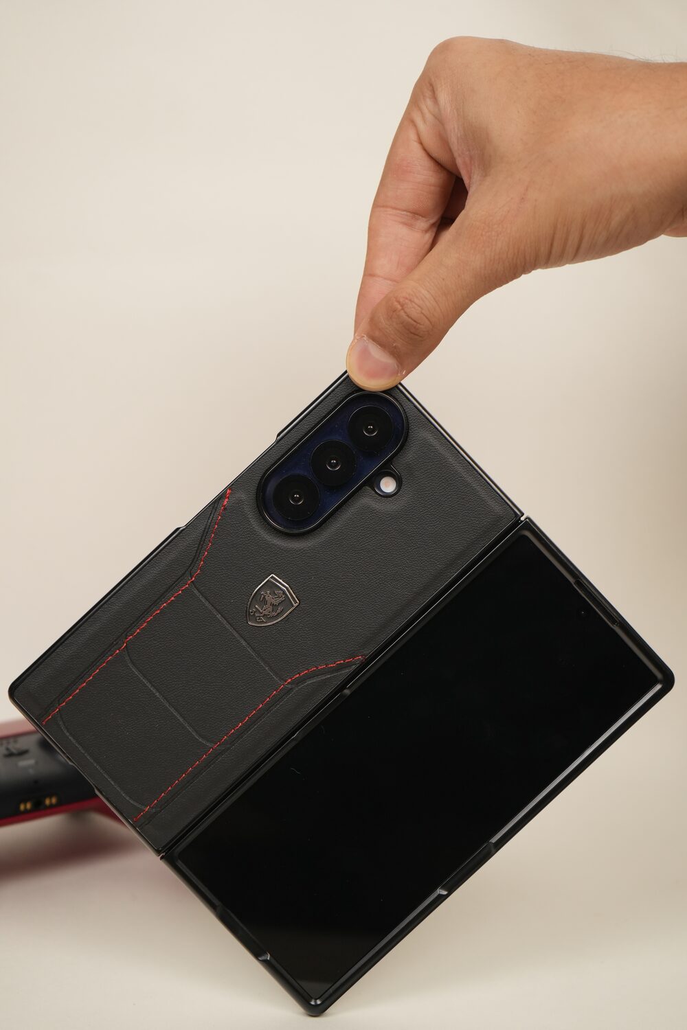 Samsung Galaxy Z Fold 7 FR Edition Stitched PU Leather Case Cover