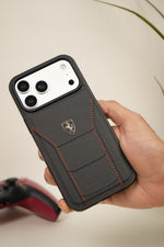 iPhone 17 Pro Max FR Edition Stitched PU Leather Case Cover