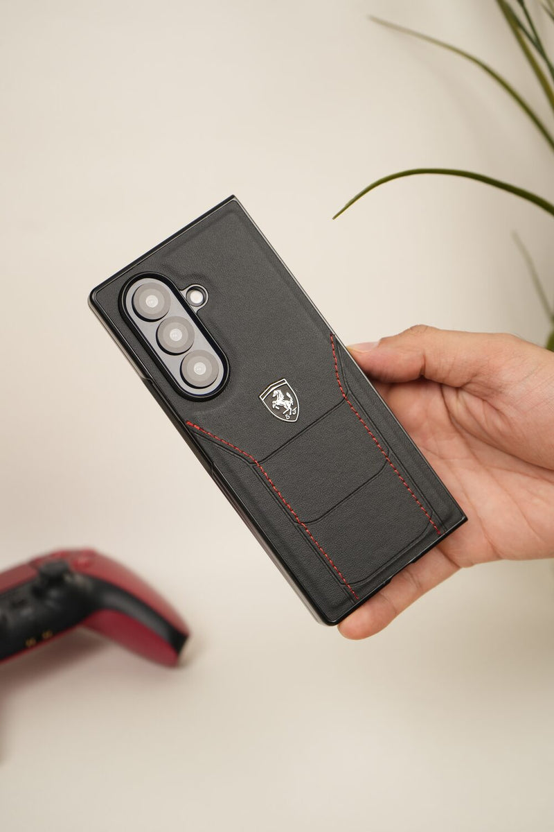 Samsung Galaxy Z Fold 7 FR Edition Stitched PU Leather Case Cover
