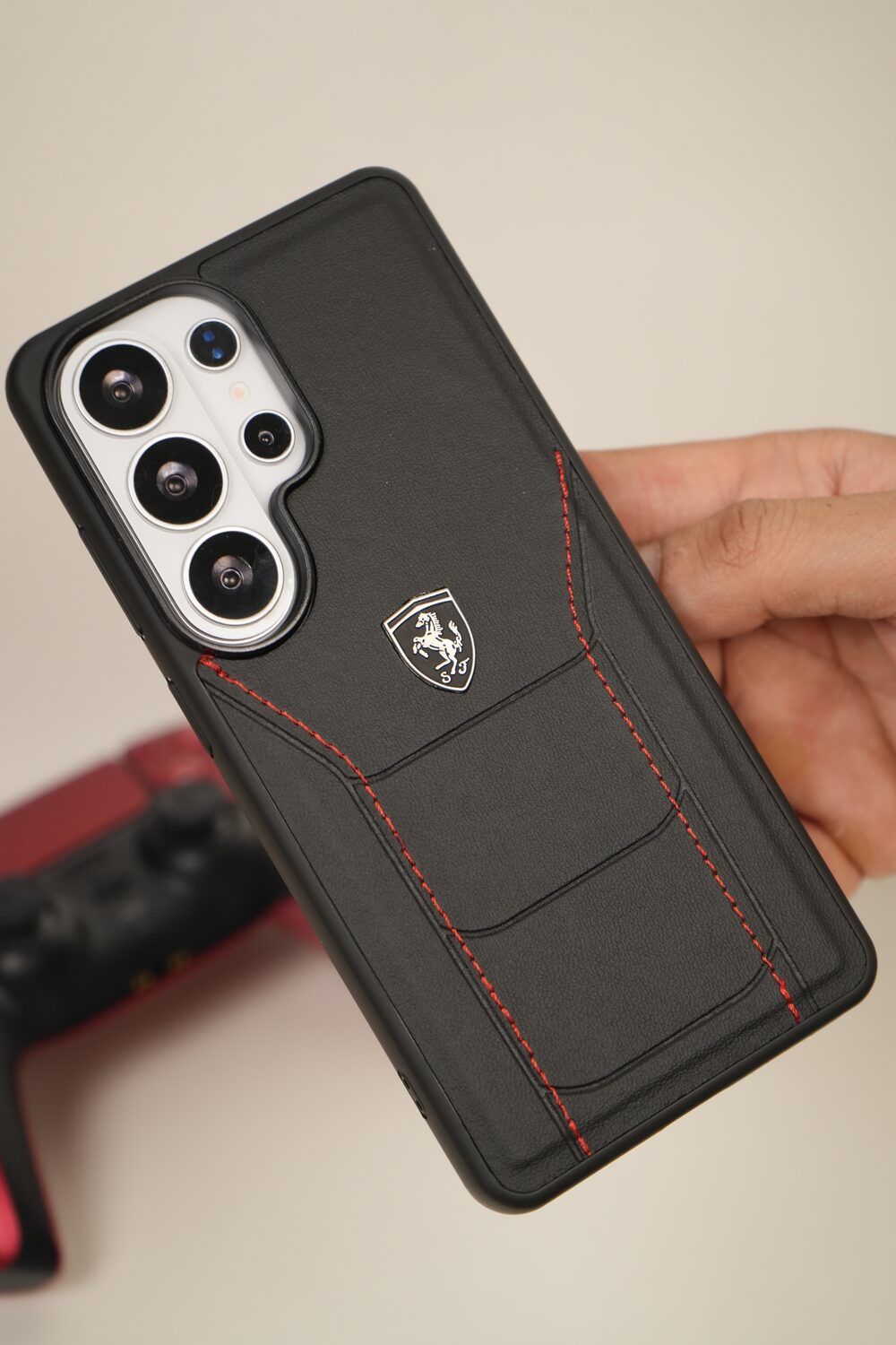Galaxy S26 Ultra FR Stitched PU Leather Case Cover