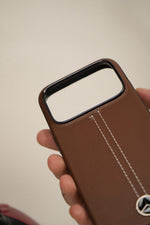 iPhone 17 Pro Max AMG Edition Stitched PU Leather Case Cover