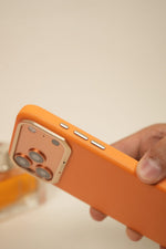 iPhone 17 Pro Max PU Leather Case with Gold Metal Camera Frame | Shockproof & Anti-Fingerprint