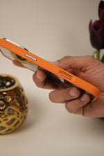 iPhone 17 Pro PU Leather Case with Metal Camera Frame & Built-in MagSafe Back Cover