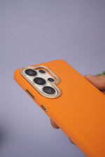 Exclusive Hard Back Case for Samsung S24 Ultra 5G with Leather Textured Finish, Matte finish Buttons and Soft Inner Fabric