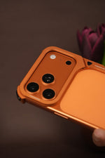 iPhone 17 Pro Max 9 Shaped Rectangular Frameless Metal Bumper Case with Camera Shield | Shockproof Aviation-Grade Alloy Frame