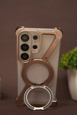 Samsung Galaxy S26 Ultra Naked Aluminum Case with Rotating MagSafe Ring Stand