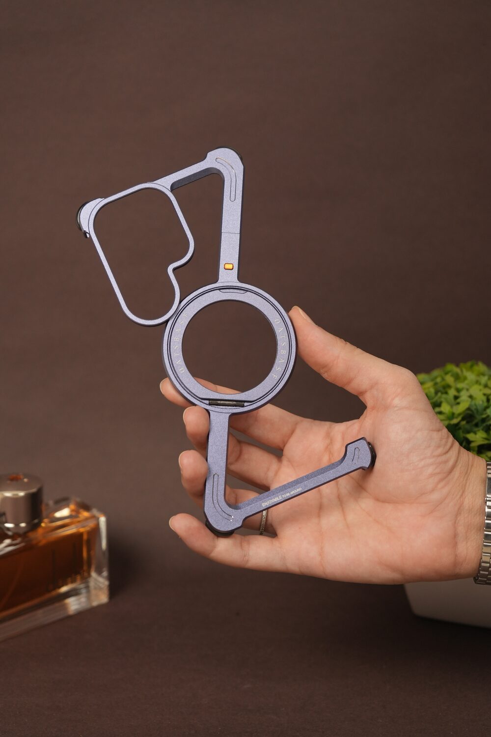 Samsung Galaxy S26 Ultra Naked Aluminum Case with Rotating MagSafe Ring Stand