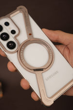 Samsung Galaxy S26 Ultra Naked Aluminum Case with Rotating MagSafe Ring Stand