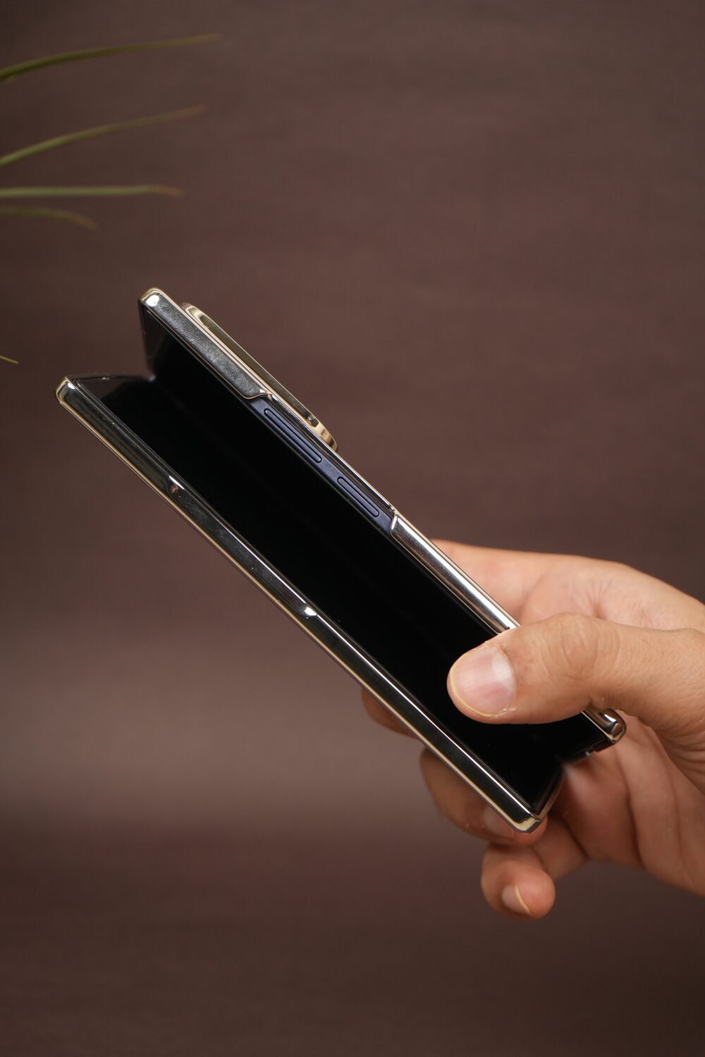 Samsung Galaxy Z Fold 7 Crystal Clear Case with Glossy Electroplated Edges | Anti-Yellow Slim Hard Back