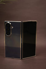 Samsung Galaxy Z Fold 7 Crystal Clear Case with Glossy Electroplated Edges | Anti-Yellow Slim Hard Back