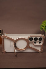 Samsung Galaxy S26 Ultra Naked Aluminum Case with Rotating MagSafe Ring Stand