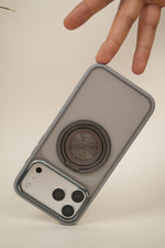 iPhone 17 Pro Max  Frosted MagSafe Case with Mechanical Gear 360° Rotating Ring Stand | Camera Protection