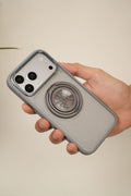 iPhone 17 Pro Max  Frosted MagSafe Case with Mechanical Gear 360° Rotating Ring Stand | Camera Protection