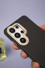 Exclusive Hard Back Case for Samsung S24 Ultra 5G with Leather Textured Finish, Matte finish Buttons and Soft Inner Fabric