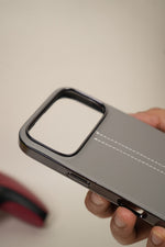 iPhone 17 Pro Max AMG Edition Stitched PU Leather Case Cover