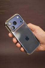 iPhone 17 Pro Max Crystal Clear Case with Glossy Electroplated Edges | Anti-Yellow Slim Hard Back