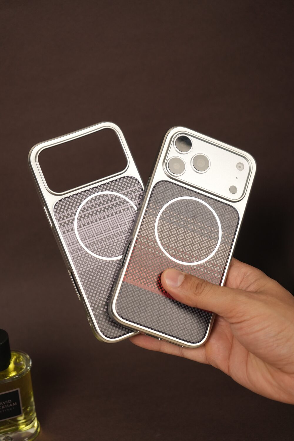 Metallic Carbon Fiber Case for iPhone 17 Pro/ 17 Pro Max – MagSafe Compatible
