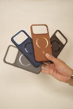 iPhone 17 Pro Dual Texture Leather MagSafe Case | Textured Grip Frame & Smooth Centre Panel