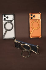 Z Bracket 360 Rotating MagSafe Phone Case Cover for iPhone 17 Series | Metal Frameless Edition