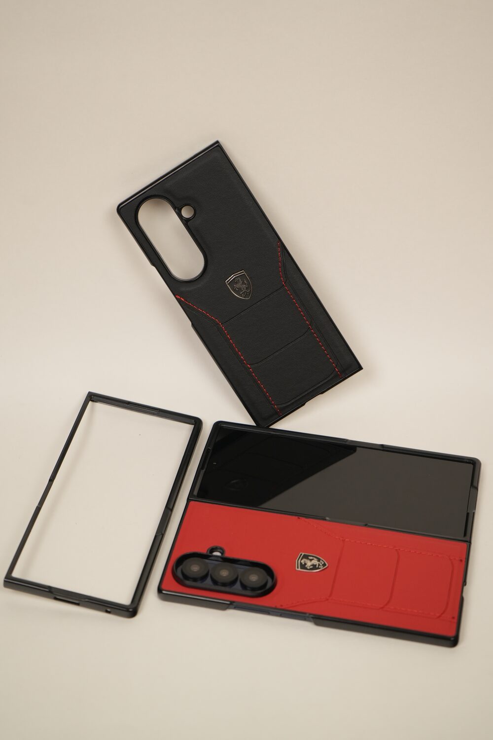 Samsung Galaxy Z Fold 7 FR Edition Stitched PU Leather Case Cover