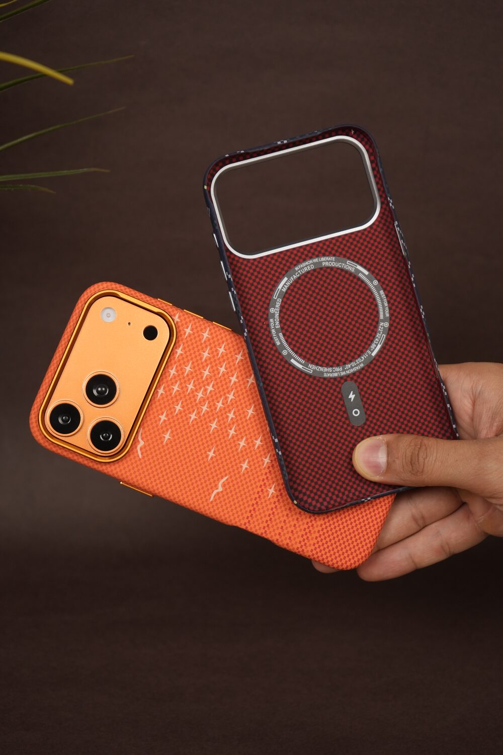 MagSafe Carbon Fiber Textured Print Case for iPhone 17 Pro / 17 Pro Max