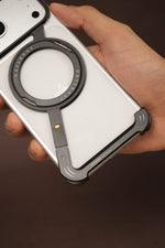 Z Bracket 360 Rotating MagSafe Phone Case Cover for iPhone 17 Series | Metal Frameless Edition