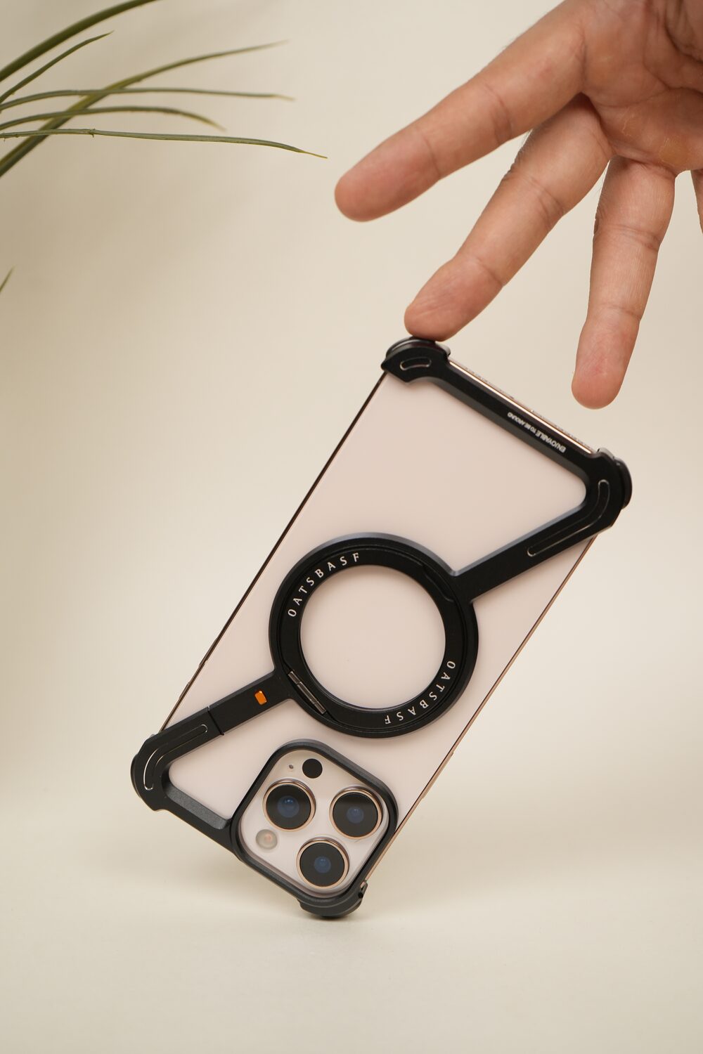 Samsung Galaxy Z Fold 7 Naked Aluminum Z-Frame Case with 360° Rotating MagSafe Ring Stand