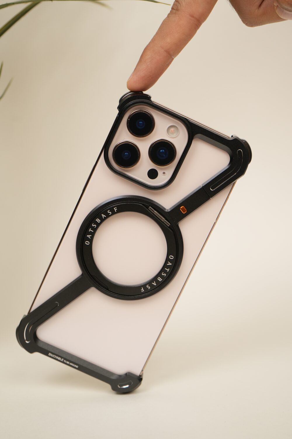 Samsung Galaxy Z Fold 7 Naked Aluminum Z-Frame Case with 360° Rotating MagSafe Ring Stand