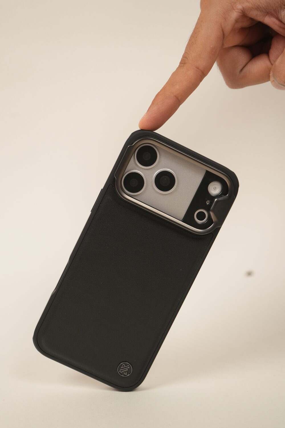 iPhone 17 Pro Max Genuine Leather Case with Metal Camera Frame & Microfiber Lining