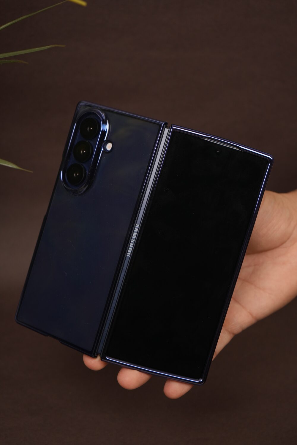 Samsung Galaxy Z Fold 7 Crystal Clear Case with Glossy Electroplated Edges | Anti-Yellow Slim Hard Back