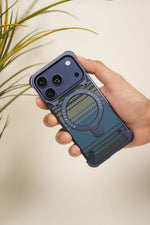 iPhone 17 Pro Max / 16 Pro Max Woven Plaid MagSafe Case with Rotating Ring Stand | Frameless Alloy Edition