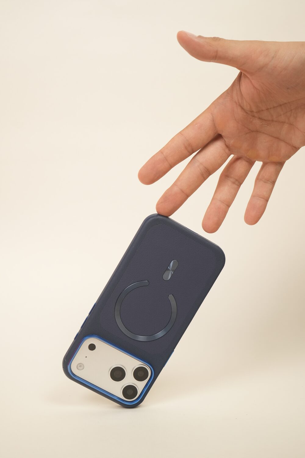 iPhone 17 Pro Dual Texture Leather MagSafe Case | Textured Grip Frame & Smooth Centre Panel