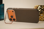 iPhone 17 Pro Max Carbon Fiber Texture Design Hard Pc MagSafe Case Cover BlueGreen