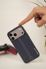 iPhone 17 Pro Max AMG Edition Stitched PU Leather Case Cover
