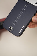 iPhone 17 Pro Max AMG Edition Stitched PU Leather Case Cover