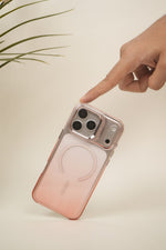 iPhone 17 Pro Max Gradient Translucent MagSafe Case with Electroplated Lens Holder | PC+TPU Hybrid