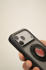 iPhone 17 Pro Max  Frosted MagSafe Case with Mechanical Gear 360° Rotating Ring Stand | Camera Protection
