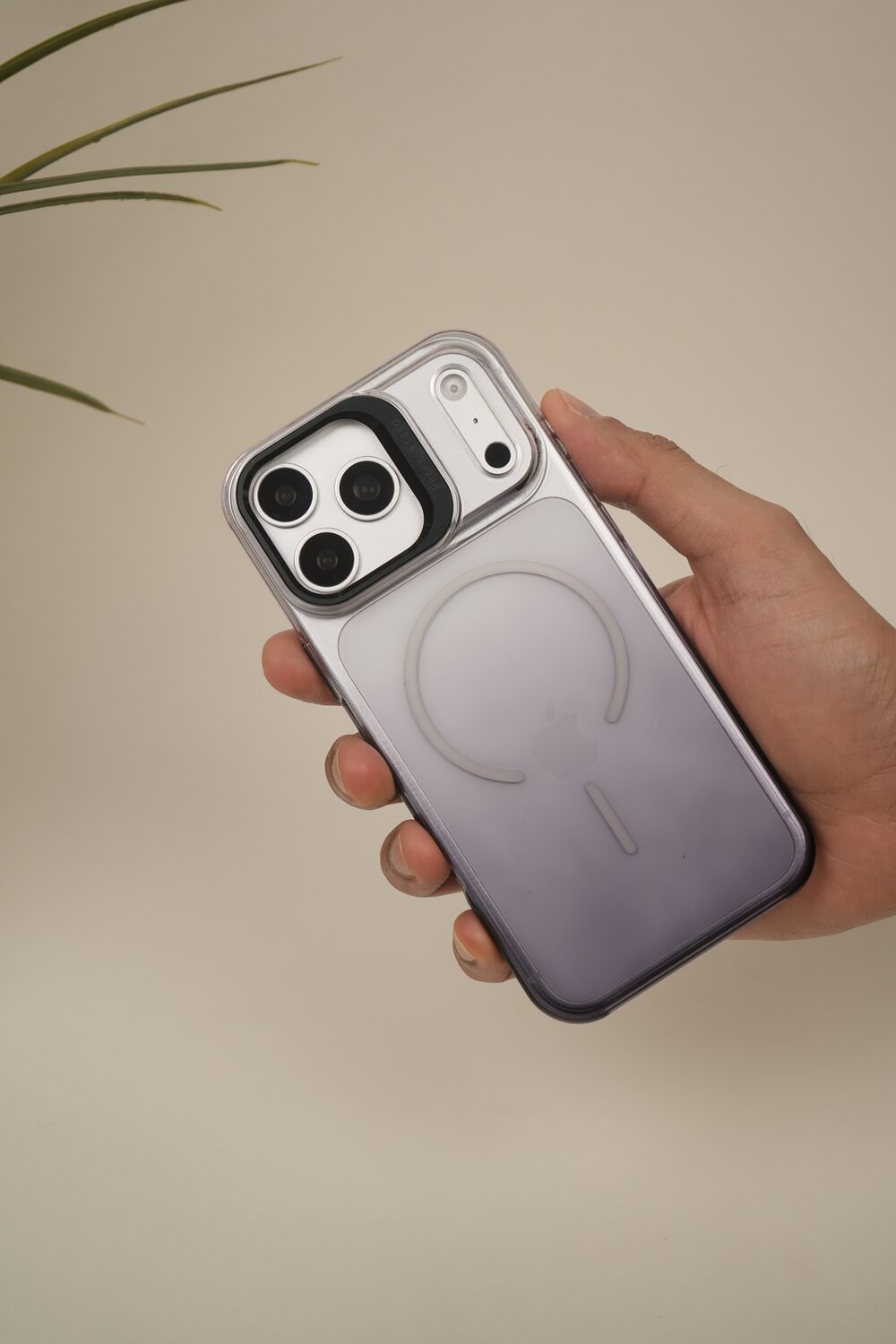 iPhone 17 Pro Max Gradient Translucent MagSafe Case with Electroplated Lens Holder | PC+TPU Hybrid