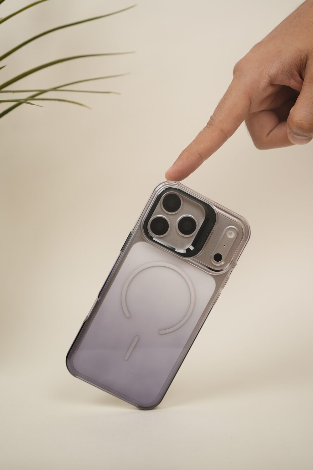 iPhone 17 Pro Max Gradient Translucent MagSafe Case with Electroplated Lens Holder | PC+TPU Hybrid