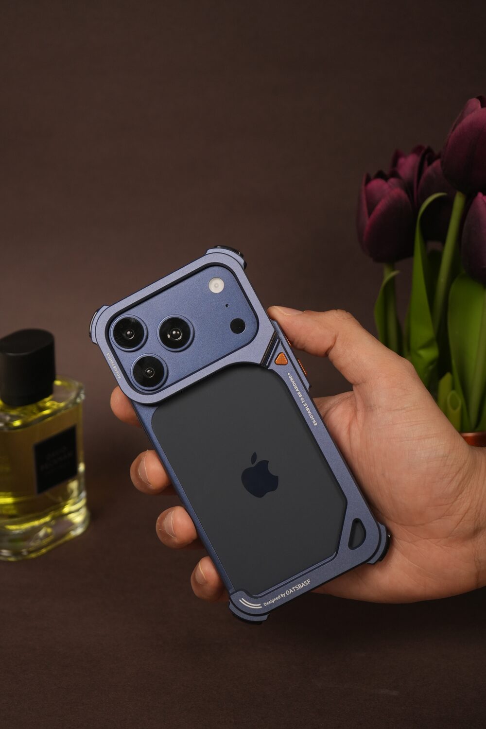 iPhone 17 Pro Max 9 Shaped Rectangular Frameless Metal Bumper Case with Camera Shield | Shockproof Aviation-Grade Alloy Frame