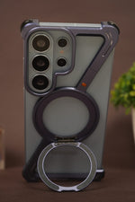 Samsung Galaxy S26 Ultra Naked Aluminum Case with Rotating MagSafe Ring Stand