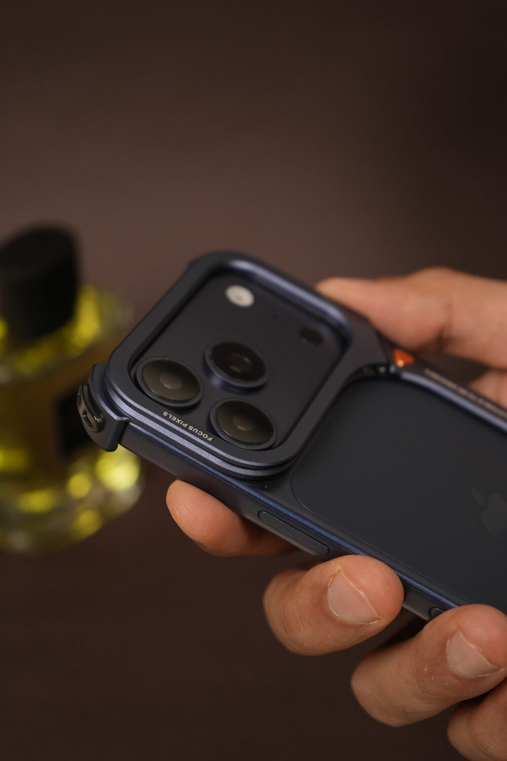 iPhone 17 Pro Max 9 Shaped Rectangular Frameless Metal Bumper Case with Camera Shield | Shockproof Aviation-Grade Alloy Frame