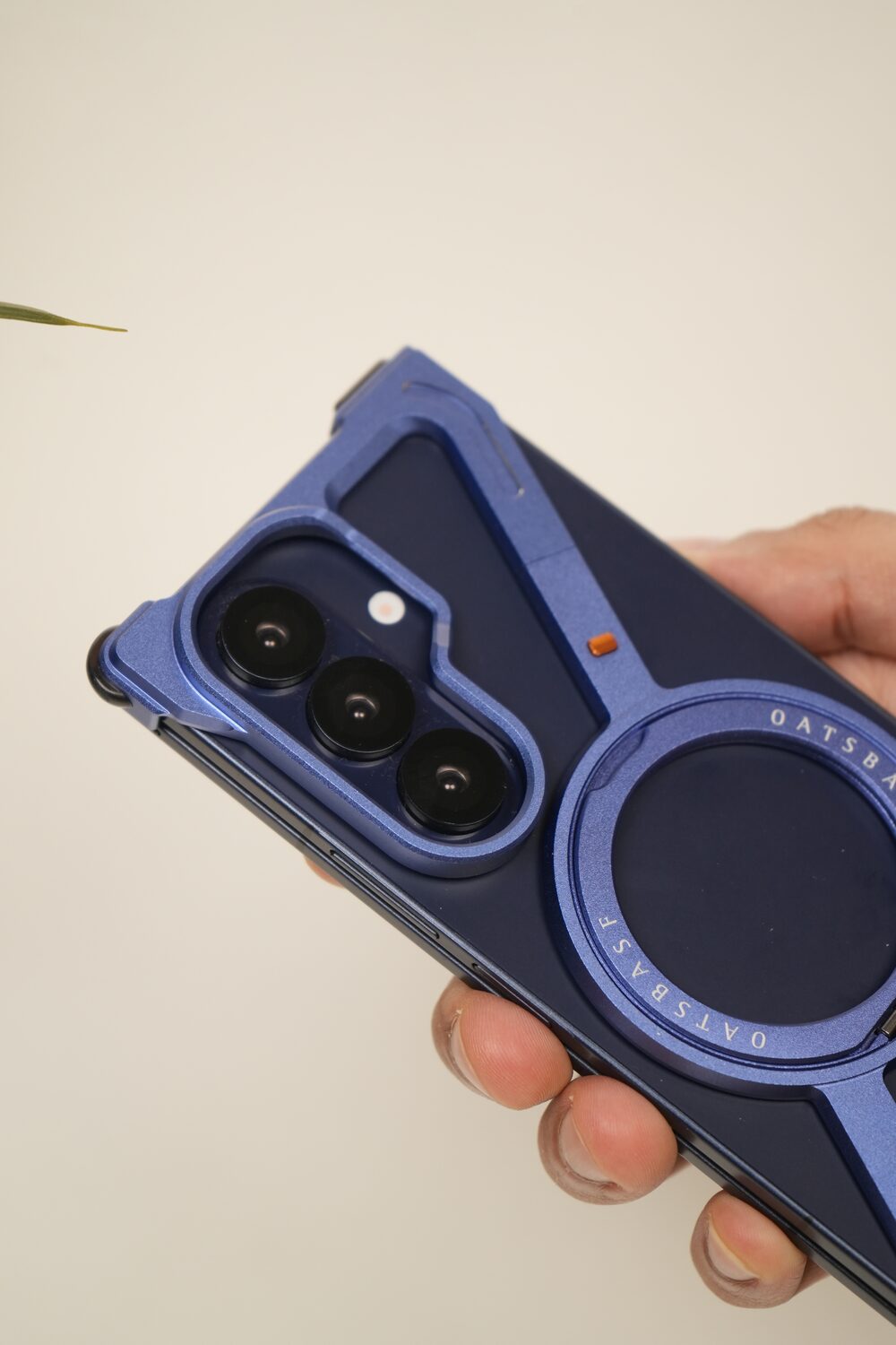 Samsung Galaxy Z Fold 7 Naked Aluminum Z-Frame Case with 360° Rotating MagSafe Ring Stand