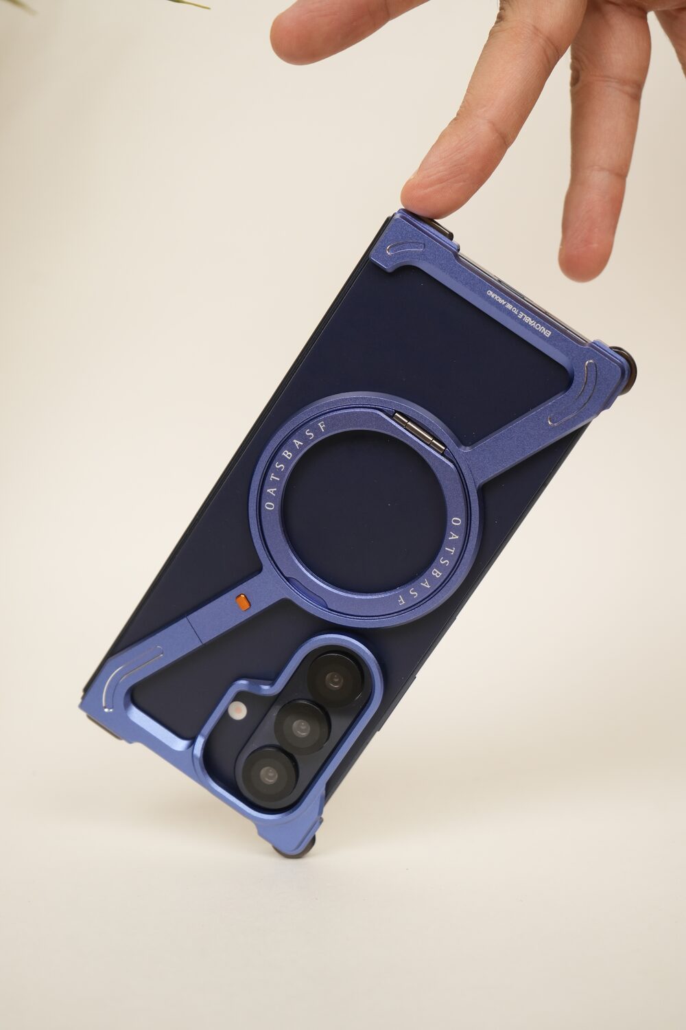 Samsung Galaxy Z Fold 7 Naked Aluminum Z-Frame Case with 360° Rotating MagSafe Ring Stand
