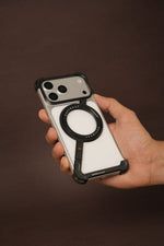 Z Bracket 360 Rotating MagSafe Phone Case Cover for iPhone 17 Series | Metal Frameless Edition