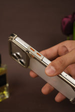 iPhone 17 Pro Max 9 Shaped Rectangular Frameless Metal Bumper Case with Camera Shield | Shockproof Aviation-Grade Alloy Frame