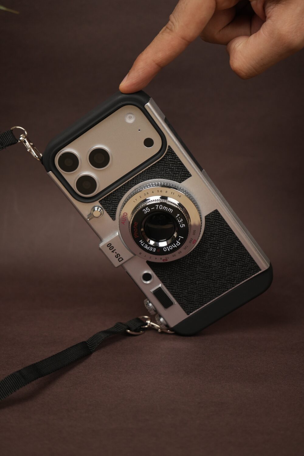 iPhone 17 Series Vintage Camera Case with Neck Lanyard | Shockproof Drop Protection Cover